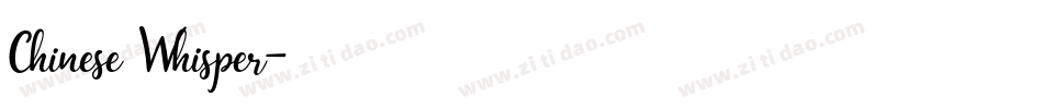 Chinese Whisper字体转换